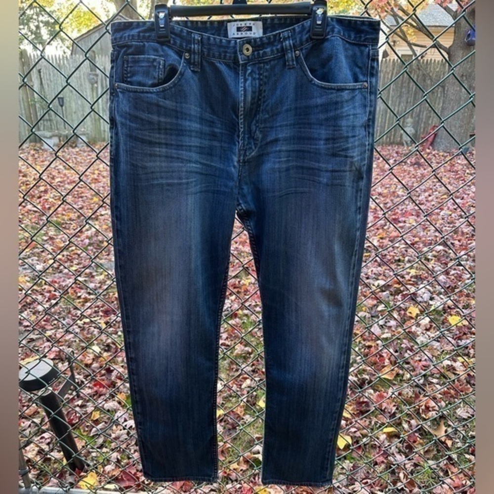 Joseph Abboud Men's Straight Leg Jeans, 38Wx32L‎ (Dark Blue Wash)